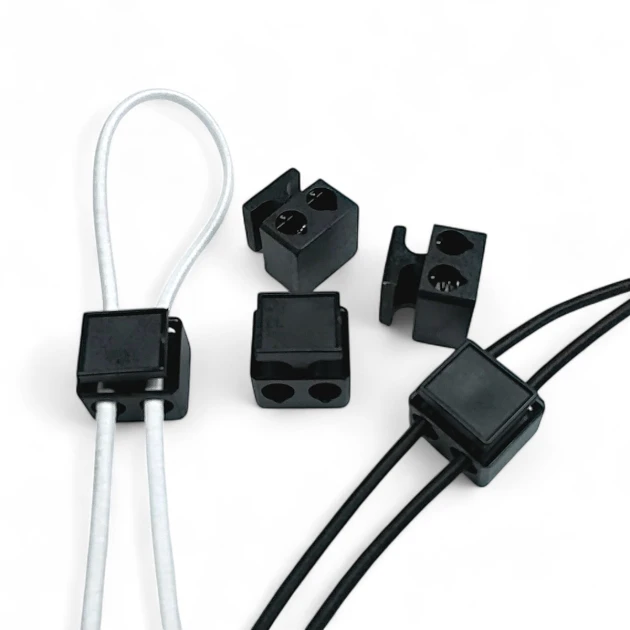 İki Delikli Plastik Stoper 5 mm Delik Çaplı Üstten Basmalı Stoper H008505