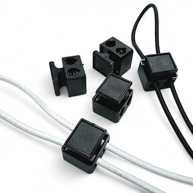 Two Hole Plastic Stopper 5 mm Hole Diameter Top Press Stopper H008505