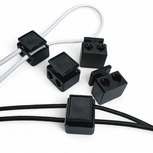 Two Hole Plastic Stopper 5 mm Hole Diameter Top Press Stopper H008505