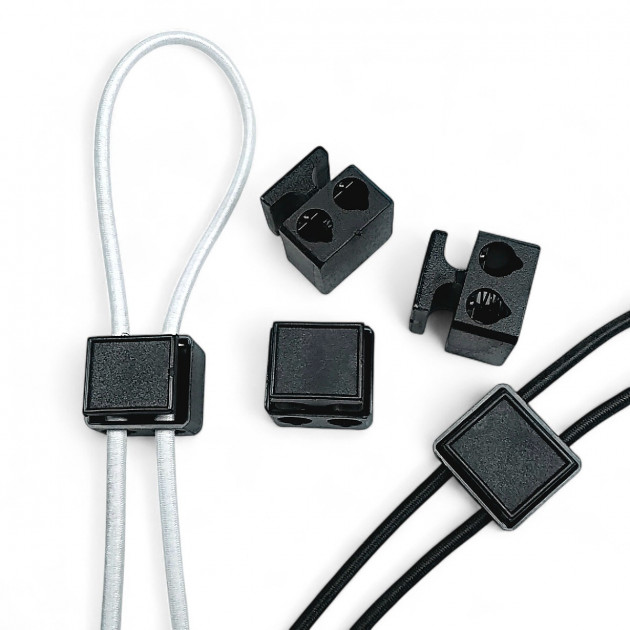 Two Hole Plastic Stopper 5 mm Hole Diameter Top Press Stopper H008505