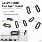 Askı Ayar Tokası 2,5 cm Plastik Dikdörtgen Toka H002820