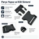 4 cm / 1.57 in Snap Bandolier Buckle Snap Plastic Buckle H005503 for bags, shoes, and textile products