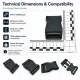 4 cm / 1.57 in Snap Bandolier Buckle Snap Plastic Buckle H005503 for bags, shoes, and textile products