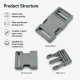 Snap Plastic Buckle 3 cm / 1.18 in for bags and accessories