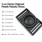 Plastic Bandolier Buckle 3 cm / 1.18 in Top Button Plastic Buckle H007012