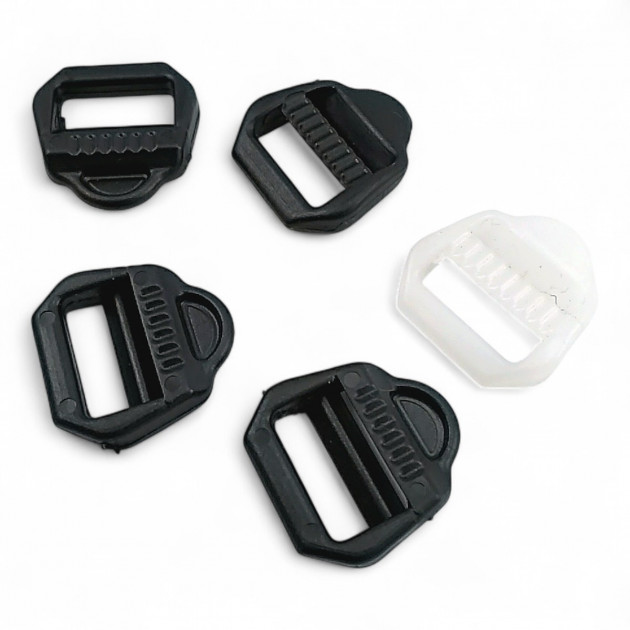 1.5 cm  -0,60" Bag Strap Adjustment Buckle Plastic Ladder Buckle H008013