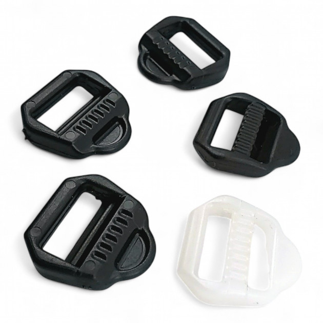 1.5 cm  -0,60" Bag Strap Adjustment Buckle Plastic Ladder Buckle H008013