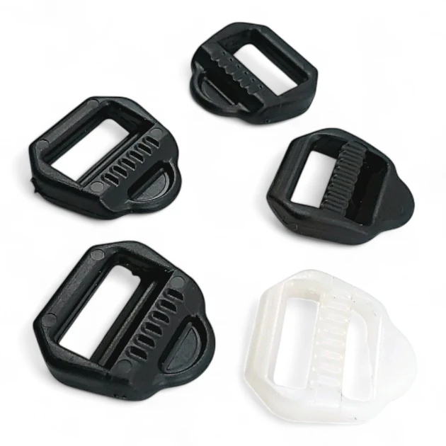 1.5 cm  -0,60" Bag Strap Adjustment Buckle Plastic Ladder Buckle H008013