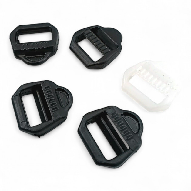 1.5 cm  -0,60" Bag Strap Adjustment Buckle Plastic Ladder Buckle H008013
