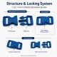 Snap Plastic Buckle 1 cm / 0.4 in for bags, shoes, and textile products