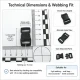 1.5 cm / 0.59 in Plastic Bandolier Buckle Snap Plastic Buckle for bags, shoes, and various textile applications