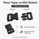 1.5 cm / 0.59 in Plastic Bandolier Buckle Snap Plastic Buckle for bags, shoes, and various textile applications
