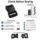1.5 cm / 0.59 in Plastic Bandolier Buckle Snap Plastic Buckle for bags, shoes, and various textile applications