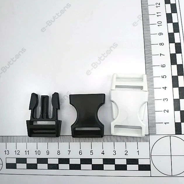 2 cm Snap-On Plastic Buckle Plastic Bandolier Buckle H009074