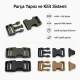Bandolier Buckle 2 cm / 0.79 in Snap-On Plastic Buckle for Bags and Outdoor Gear