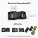 Bandolier Buckle 2 cm / 0.79 in Snap-On Plastic Buckle for Bags and Outdoor Gear