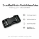 Bandolier Buckle 2 cm / 0.79 in Snap-On Plastic Buckle for Bags and Outdoor Gear