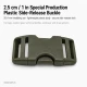 Bandolier Buckle 2.5 cm / 1 in Snap-On Plastic Buckle for Bags and Outdoor Gear
