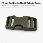 Bandolier Buckle 2.5 cm / 1 in Snap-On Plastic Buckle Special Production H009074SPC25