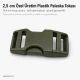 Bandolier Buckle 2.5 cm / 1 in Snap-On Plastic Buckle for Bags and Outdoor Gear