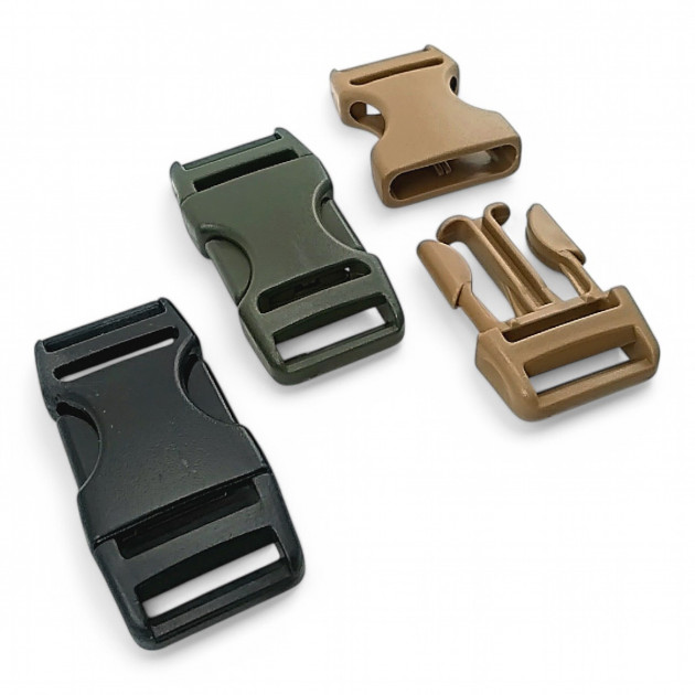 2.5 cm -1" Bandolier Buckle Snap-On Plastic Buckle Special Production H009074SPC25