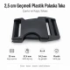 Snap Bandolier Buckle 2.5 cm / 1 in Plastic Side-Release Buckle for Bags and Webbing, durable and versatile for various