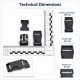 Snap Bandolier Buckle 2.5 cm / 1 in Plastic Side-Release Buckle for Bags and Webbing, durable and versatile for various