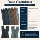 18 cm closed-end nylon zipper #3 for pants and skirts, durable and lightweight fastening solution