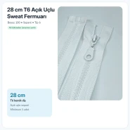 28 cm / 11.02 in T6 Molded Sweatshirt Zipper, Open-End Separating ZPHSN0028T6