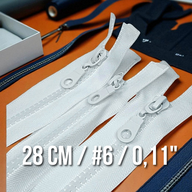 28 cm Type 6 Nylon Coat Zipper – Open End (Separate) ZPHSN0028T6 28 cm Type 6 Nylon Coat Zipper – Open End (Separate) ZPHSN0028T6