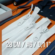 28 cm  - 0,11" #6 Nylon Sweatshirt Zipper – Open End (Separate) ZPHSN0028T6