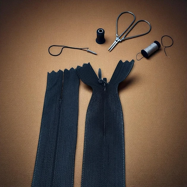 35 cm Kapalı Uçlu (Dipli) Gizli Tül Fermuar  ZPHSN0035TUL