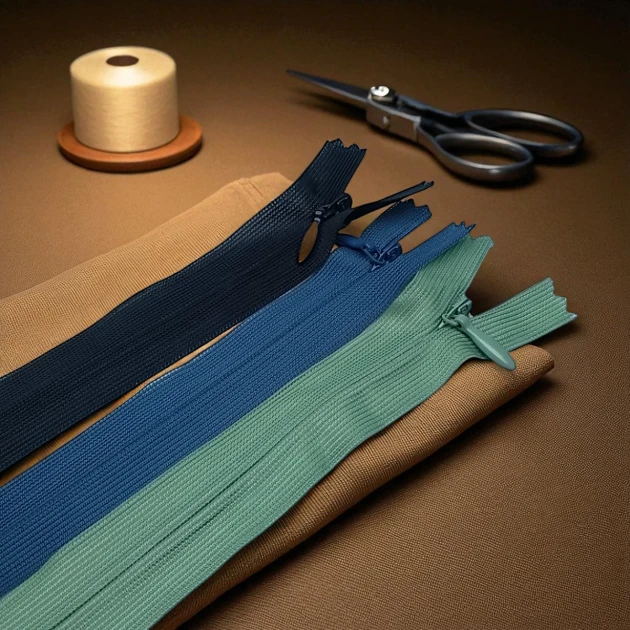 35 cm Kapalı Uçlu (Dipli) Gizli Tül Fermuar  ZPHSN0035TUL