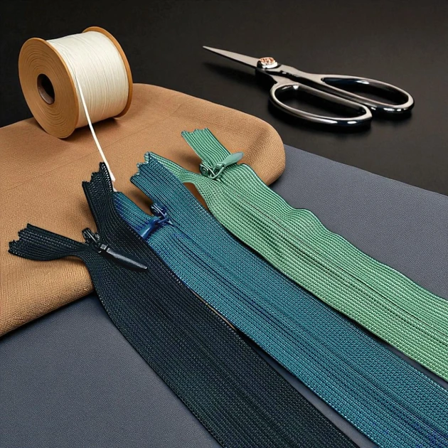 35 cm Kapalı Uçlu (Dipli) Gizli Tül Fermuar  ZPHSN0035TUL