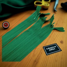 40 cm Closed End (Bottom) Hidden Tulle Zipper  ZPHSN0040TUL