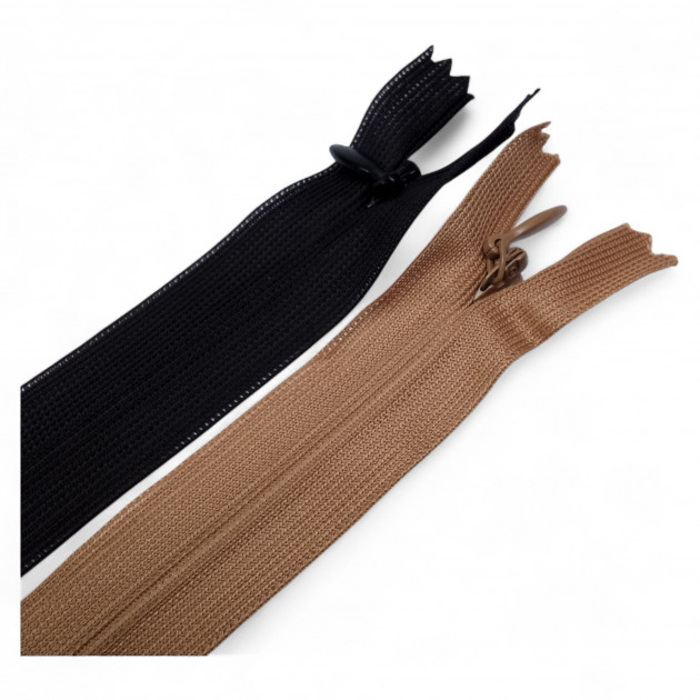 50 cm Closed End (Bottom) Hidden Tulle Zipper  ZPHSN0050TUL