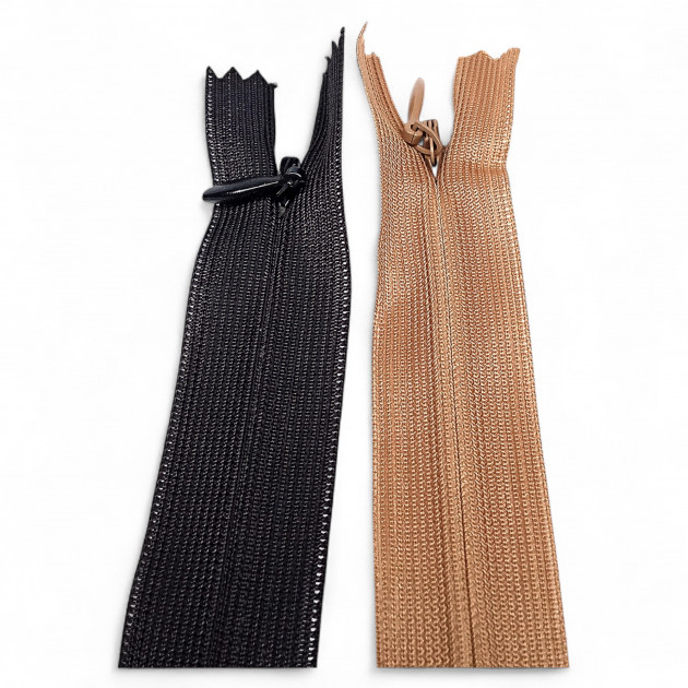 50 cm Closed End (Bottom) Hidden Tulle Zipper  ZPHSN0050TUL