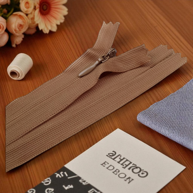 50 cm Closed End (Bottom) Hidden Tulle Zipper  ZPHSN0050TUL