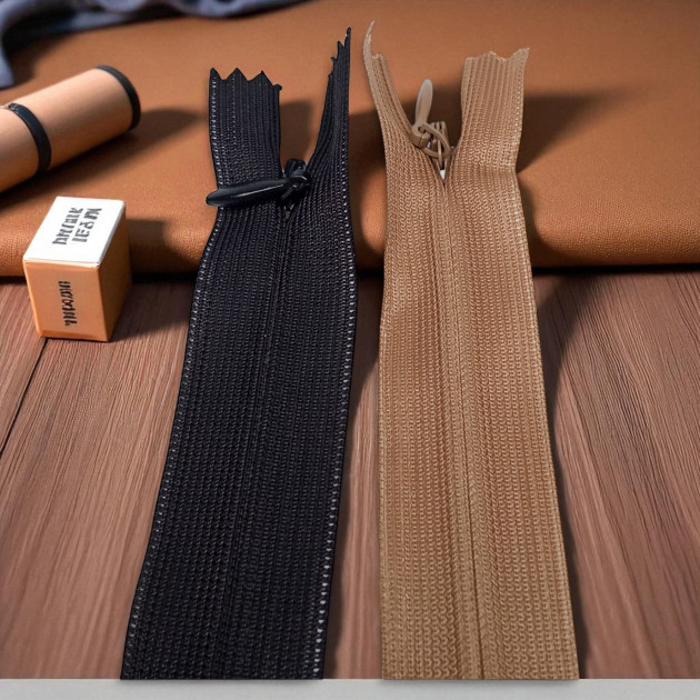 50 cm Closed End (Bottom) Hidden Tulle Zipper  ZPHSN0050TUL