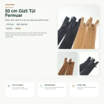 50 cm / 19.69 in N3 / #3 Invisible Tulle Zipper, Closed End ZPHSN0050TUL