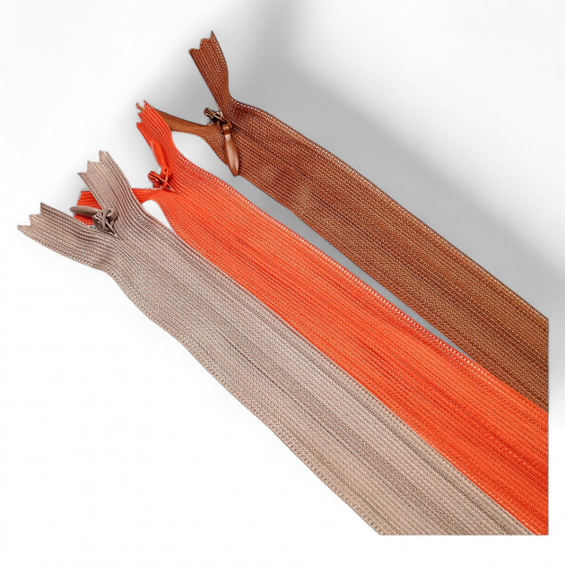 60 cm Closed End (Bottom) Hidden Tulle Zipper  ZPHSN0060TUL