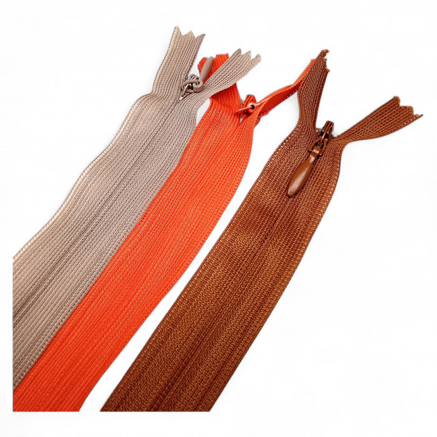 60 cm Closed End (Bottom) Hidden Tulle Zipper  ZPHSN0060TUL