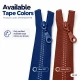 70 cm #6 Nylon Coil Sweatshirt Zipper Open End