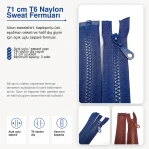 71 cm / 27.95 in #6 Nylon Coil Sweatshirt Zipper – Open End ZPHSN0071T6