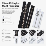 25 cm / 9.84 in N3 / #3 Nylon Coil Jacket Zipper – Open End ZPHSN0025T5