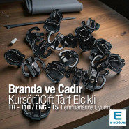 T10 Çift Elcikli Naylon Fermuar Kursörü Çadır Fermuarı Kursörü IN002N10C