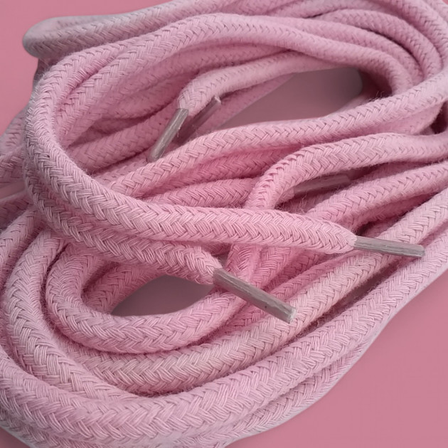 Braided Cord 130 cm - 1,42 yd Cotton Pink PROMO PROMOYKRD00PPink