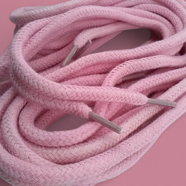 Braided Cord 130 cm - 1,42 yd Cotton Pink PROMO PROMOYKRD00PPink
