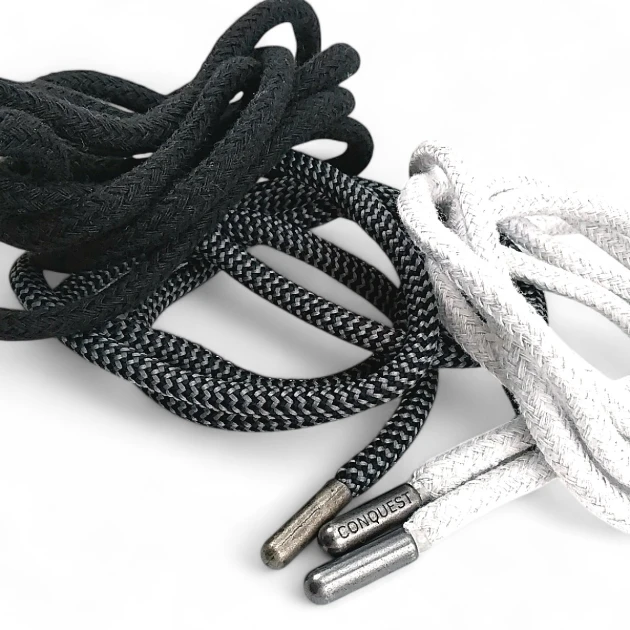 Tres Kordon Yuvarlak Kordon 130 cm Pamuk Siyah 100 Ad YKRD00PBlack