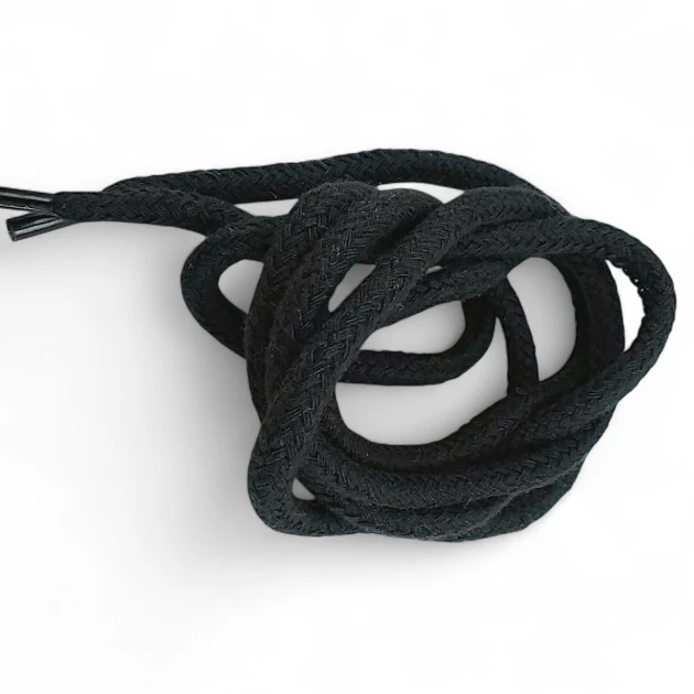 Tres Kordon Yuvarlak Kordon 130 cm Pamuk Siyah 100 Ad YKRD00PBlack